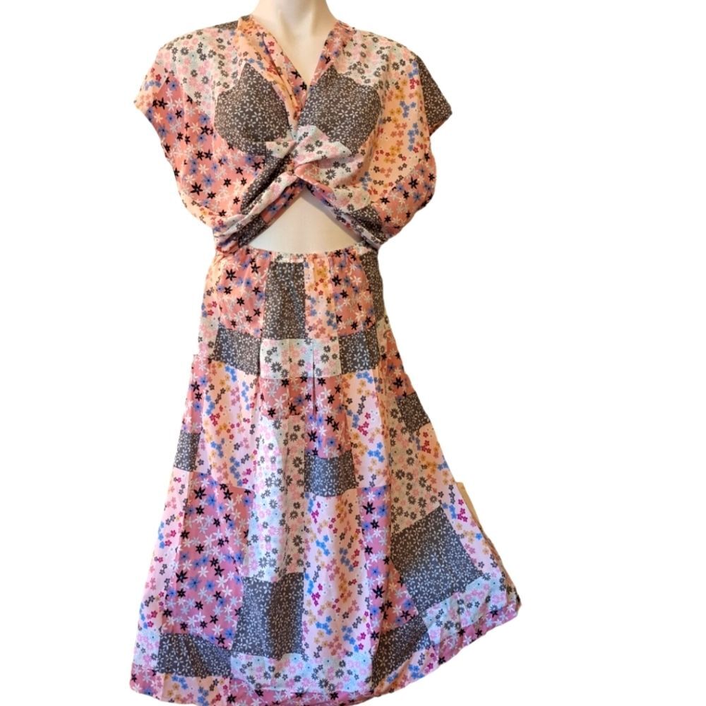I. Madeline Cottagecore Fairy Patchwork Cut Out  Romantic Boho NWT Size L